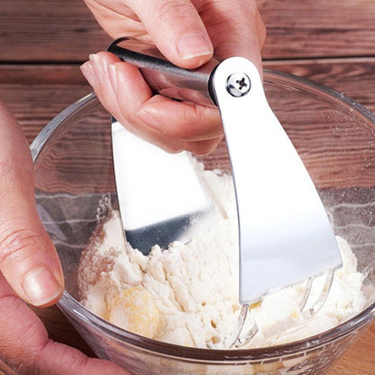 Stainless Steel Dough Blender with Handle, Portable Kitchen Pastry Mixer and Flour Cutter for Baking, Household Dough Cutter Tool for Pie, Cake, and Pasta Preparation