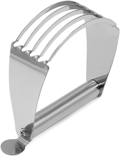 Stainless Steel Dough Blender with Handle, Portable Kitchen Pastry Mixer and Flour Cutter for Baking, Household Dough Cutter Tool for Pie, Cake, and Pasta Preparation
