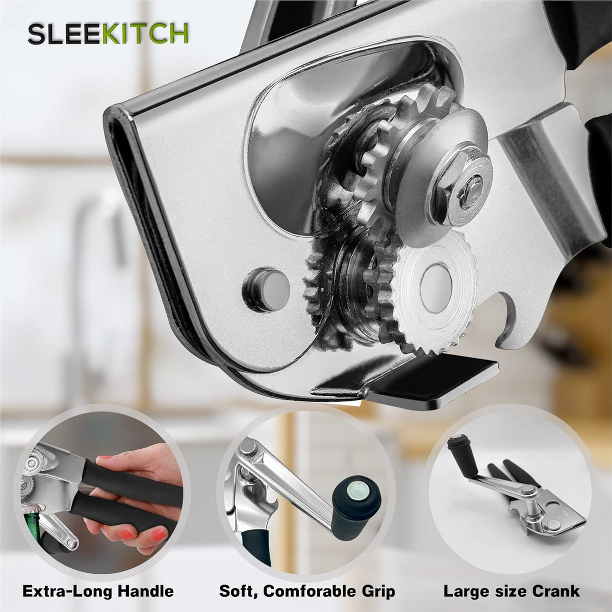 Commercial Heavy Duty Manual Can Opener with Hand Crank