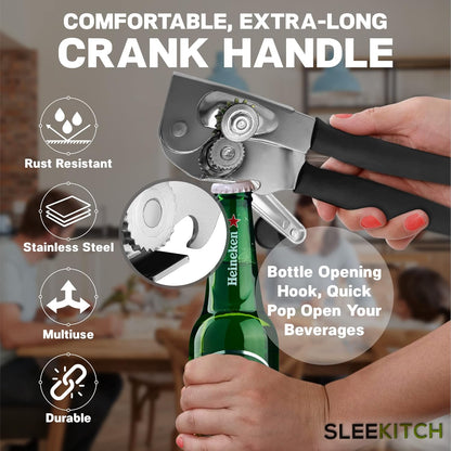 Commercial Heavy Duty Manual Can Opener with Hand Crank