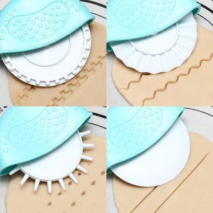 Pastry Cutter Wheels, 4PCS Plastic Home Cake Biscuits Roller Pastry Cutter Wheel Dough Lattice Decorative Kitchen DIY Baking Tool