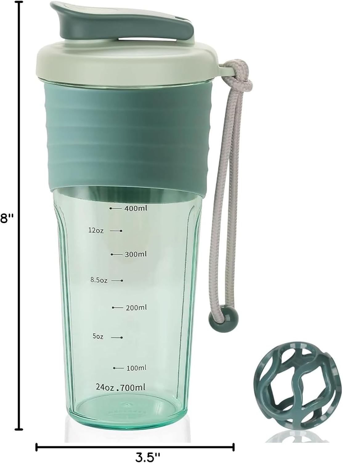 Protein Shaker Bottle,Sports Blender Bottles for Protein Mixes with Whisk Ball,Mixer Bottle,Portable Pre Workout Whey Protein Drink Shaker Cup，Midnight Blue