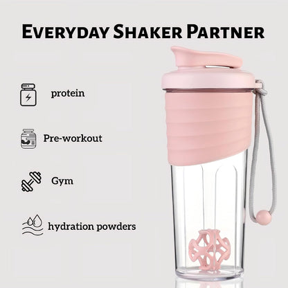 Protein Shaker Bottle,Sports Blender Bottles for Protein Mixes with Whisk Ball,Mixer Bottle,Portable Pre Workout Whey Protein Drink Shaker Cup，Midnight Blue