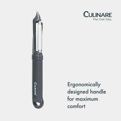 Swivel Peeler, Grey, Plastic/Stainless Steel, Manual Potato/Vegetable/Fruit Peeler, Moves Over Contours for Fast Peeling, Dishwasher Safe