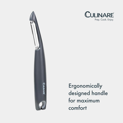 Swivel Peeler, Grey, Plastic/Stainless Steel, Manual Potato/Vegetable/Fruit Peeler, Moves Over Contours for Fast Peeling, Dishwasher Safe