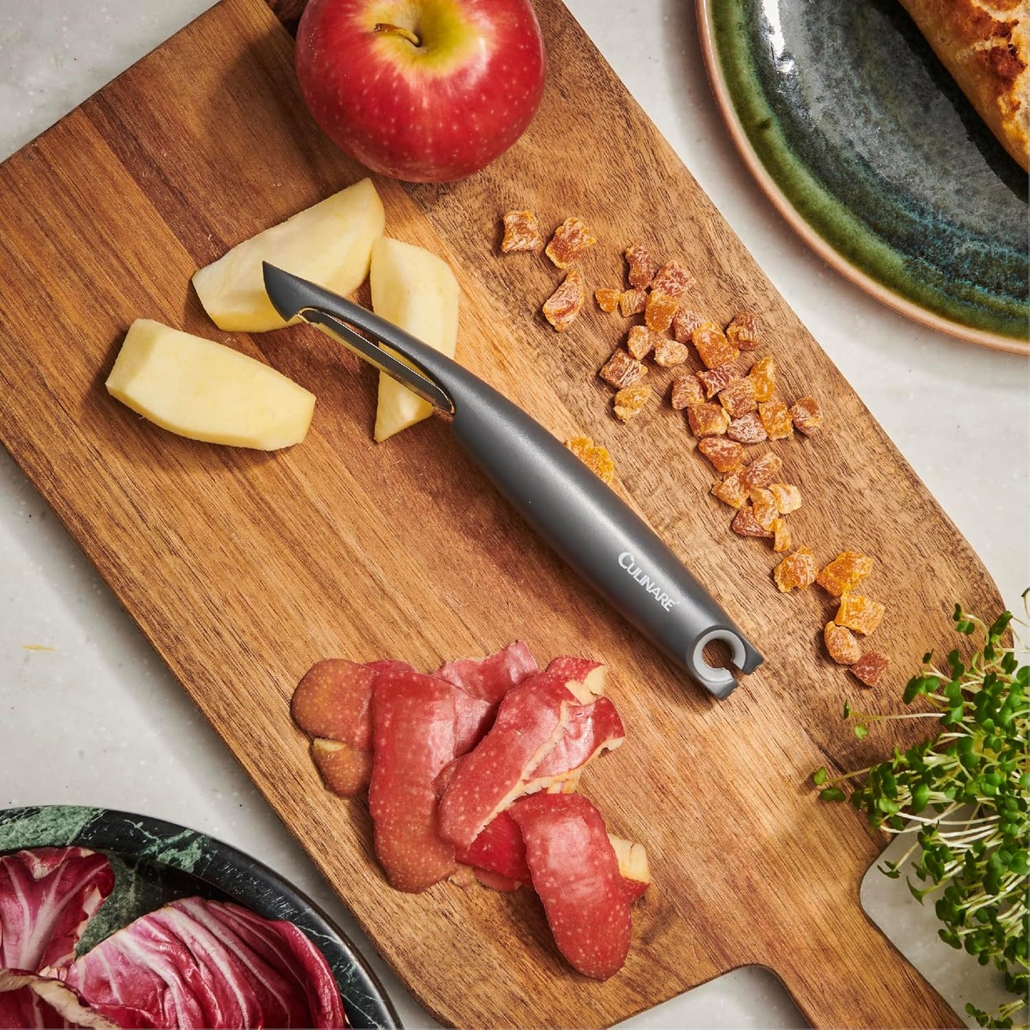 Swivel Peeler, Grey, Plastic/Stainless Steel, Manual Potato/Vegetable/Fruit Peeler, Moves Over Contours for Fast Peeling, Dishwasher Safe