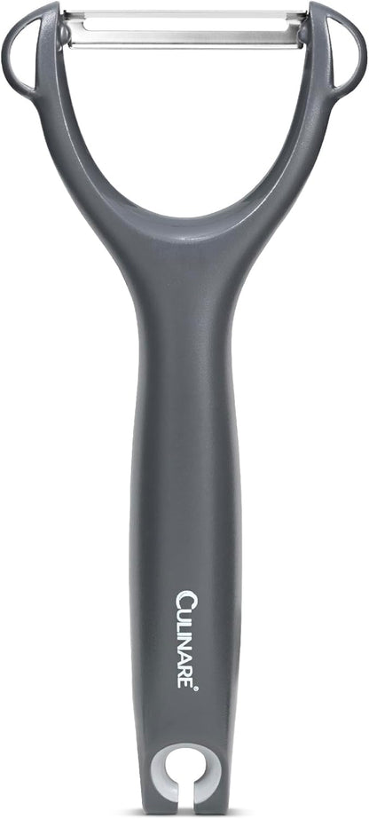 Swivel Peeler, Grey, Plastic/Stainless Steel, Manual Potato/Vegetable/Fruit Peeler, Moves Over Contours for Fast Peeling, Dishwasher Safe