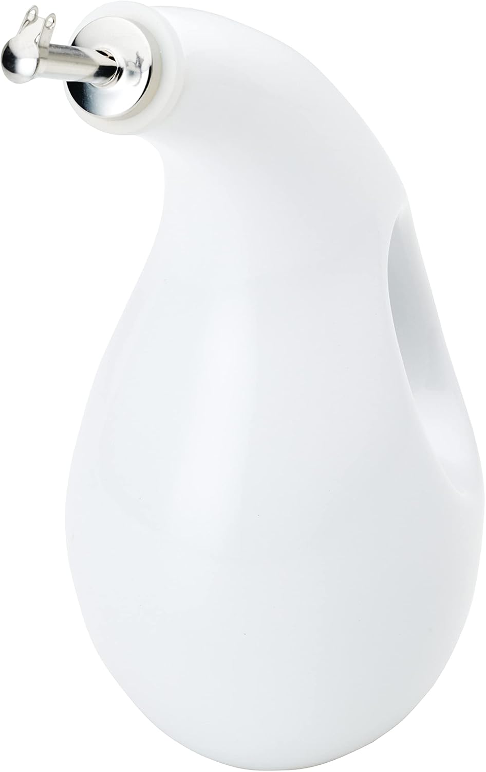 Rachael Ray Ceramic Olive Oil Dispenser Bottle for EVOO Oil and Vinegar, 24-Ounce, White