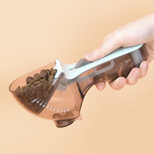 Pet Food Measuring Spoon, Adjustable Pet Food Measuring Cup with Control for Cats