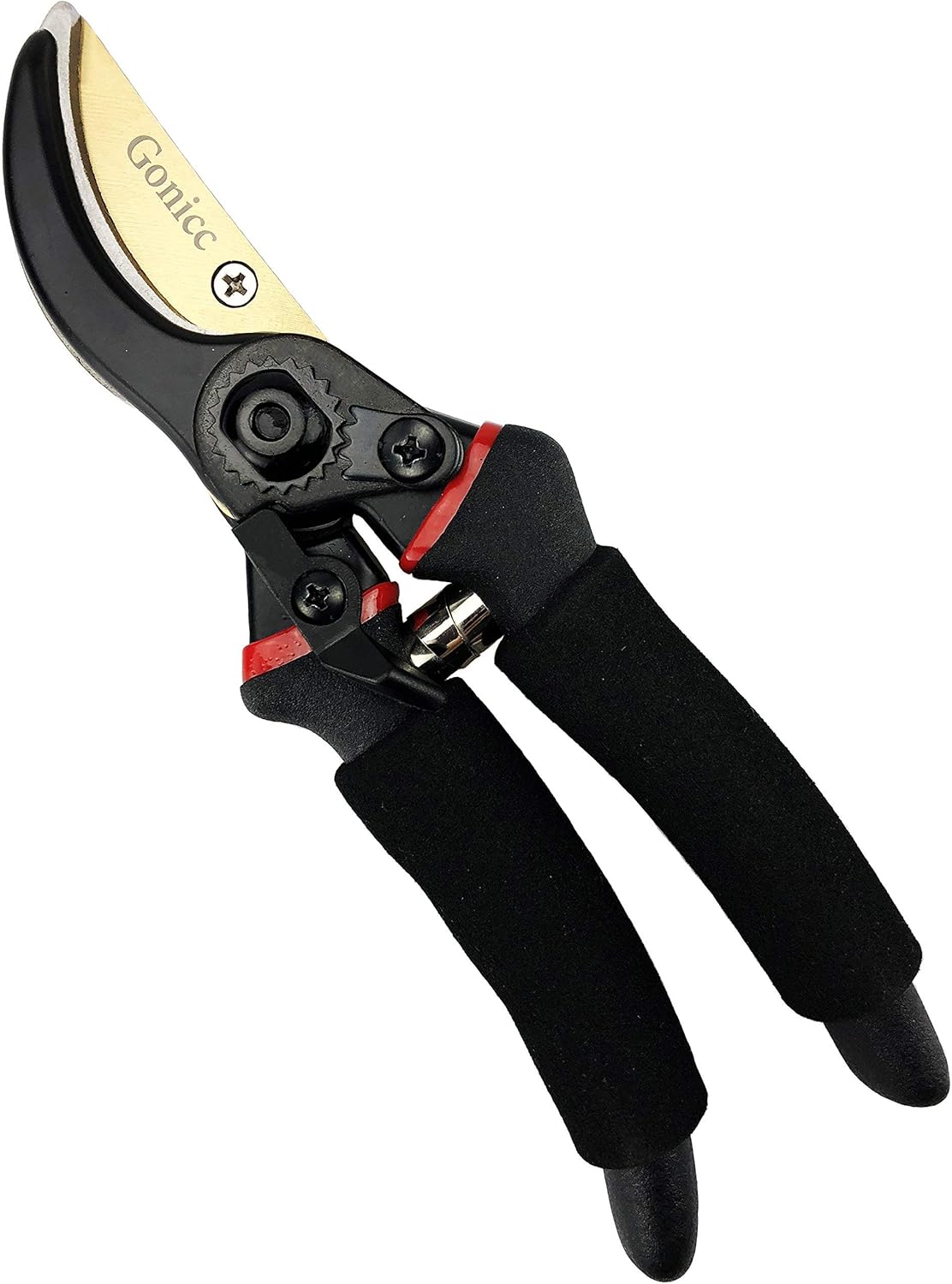 8" Professional Premium Bypass Titanium Pruning Shears(GPPS-1003) | Titanium coated SK5 steel blade, Ergonomic non-slip handle, Sap groove anti-stick design, Cuts up to 3/4" branches