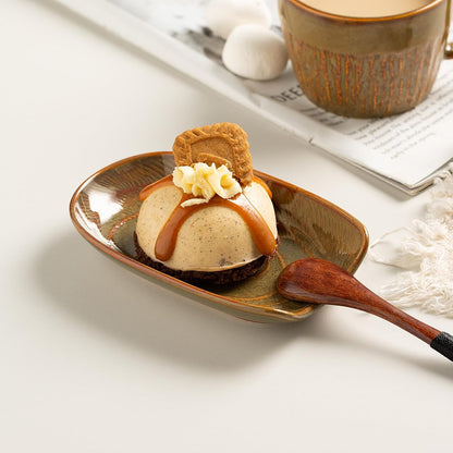 Ceramic Spoon Rest for Stove Top, Spoon Holder for Kitchen Counter | Works as a coffee spoon rest and utensil rest for ladles, spatulas and stirrers, fitting daily use and housewarming gifts.