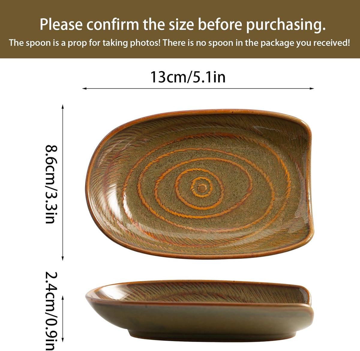 Ceramic Spoon Rest for Stove Top, Spoon Holder for Kitchen Counter | Works as a coffee spoon rest and utensil rest for ladles, spatulas and stirrers, fitting daily use and housewarming gifts.