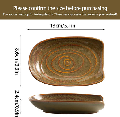 Ceramic Spoon Rest for Stove Top, Spoon Holder for Kitchen Counter | Works as a coffee spoon rest and utensil rest for ladles, spatulas and stirrers, fitting daily use and housewarming gifts.