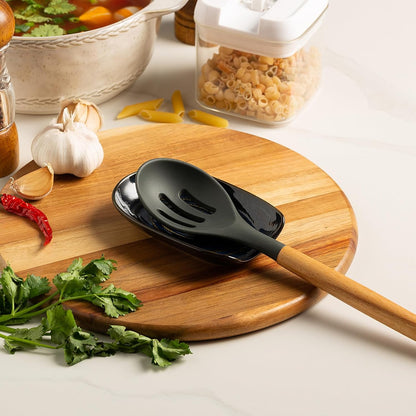 Ceramic Spoon Rest for Stove Top, Spoon Holder for Kitchen Counter | Works as a coffee spoon rest and utensil rest for ladles, spatulas and stirrers, fitting daily use and housewarming gifts.