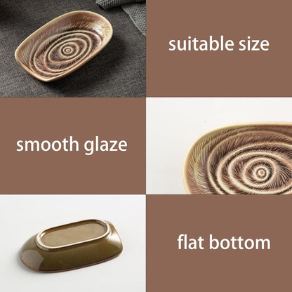 Ceramic Spoon Rest for Stove Top, Spoon Holder for Kitchen Counter | Works as a coffee spoon rest and utensil rest for ladles, spatulas and stirrers, fitting daily use and housewarming gifts.