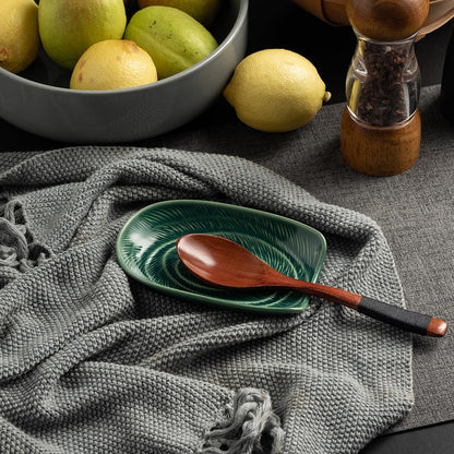 Ceramic Spoon Rest for Stove Top, Spoon Holder for Kitchen Counter | Works as a coffee spoon rest and utensil rest for ladles, spatulas and stirrers, fitting daily use and housewarming gifts.