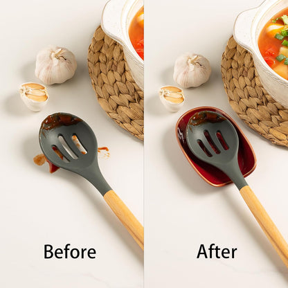 Ceramic Spoon Rest for Stove Top, Spoon Holder for Kitchen Counter | Works as a coffee spoon rest and utensil rest for ladles, spatulas and stirrers, fitting daily use and housewarming gifts.