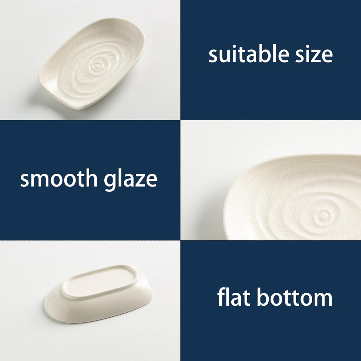 Ceramic Spoon Rest for Stove Top, Spoon Holder for Kitchen Counter | Works as a coffee spoon rest and utensil rest for ladles, spatulas and stirrers, fitting daily use and housewarming gifts.