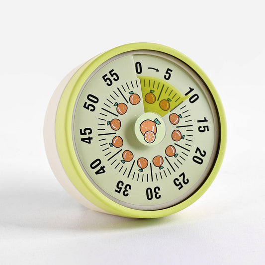 Kitchen Timer, Kitchen Countdown Cooking Reminder No Battery Required Magnetic Time Management Timer, Xmas Gift, Green