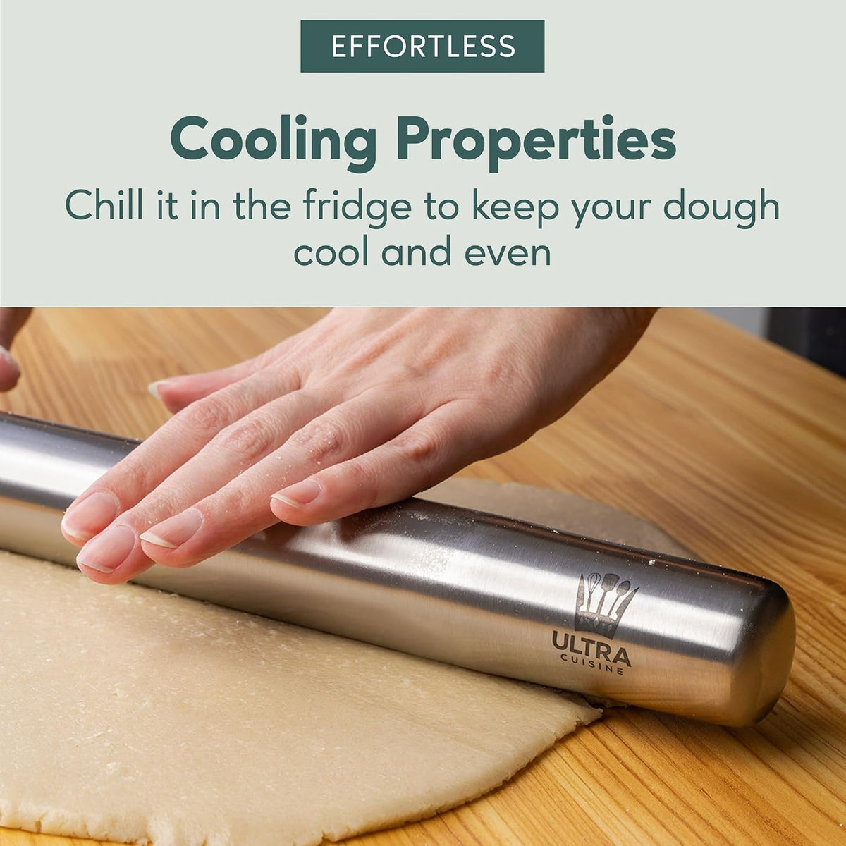 French Rolling Pin for Baking – Dough Roller with Measurement