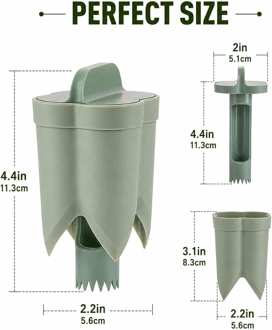 Jalapeno Corer Tool, 2-in-1 Pepper Corer & Jalapeno Seed Remover, Pepper Deseeder for Jalapeno Poppers, Bell Peppers & Chili Peppers, Easy Kitchen Prep Tool