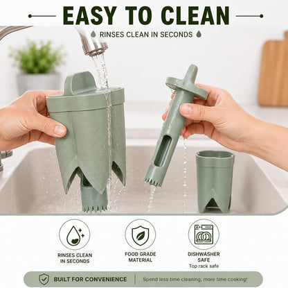 Jalapeno Corer Tool, 2-in-1 Pepper Corer & Jalapeno Seed Remover, Pepper Deseeder for Jalapeno Poppers, Bell Peppers & Chili Peppers, Easy Kitchen Prep Tool