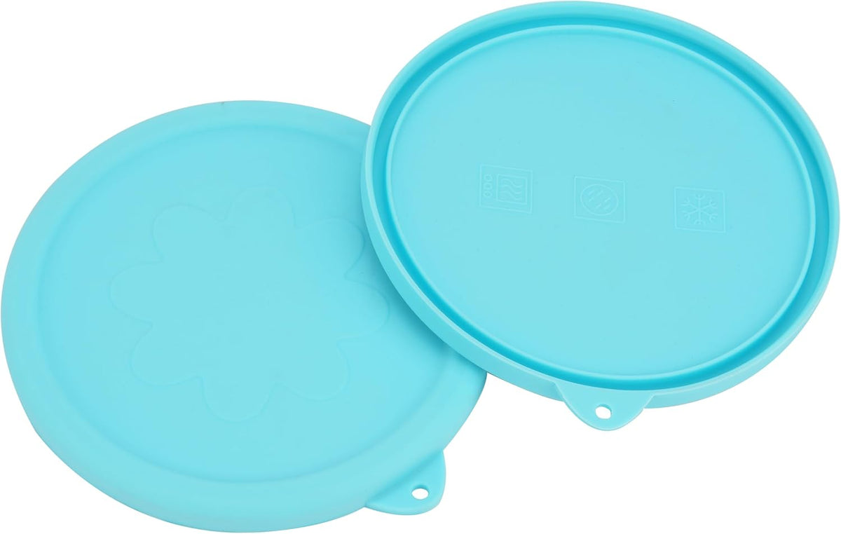 Silicone Lids for Pyrex Sculpted Glass Mixing Bowls - Assorted Sizes Fit with 7401-S 3-cup, 7402-S 6-cup, 7403-S 10-cup, & 7404-S 4.5-Quart, Dishwasher & Microwave Safe (Lids Only)