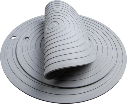 Silicone Trivets Mats for Pots and Pans, Heat Resistant Pot Holders, Flexible Hot Pads for Kitchen Table, Non Slip Mats, Dia11.81 and 9.45 Inches Big Round Microwave Mats Pack 3 White