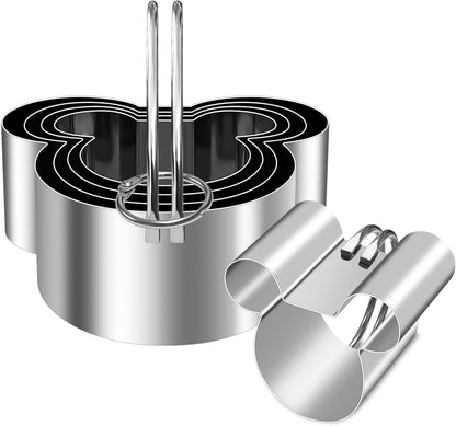 5 Pieces Biscuit Cutter with Handle, Stainless Steel Baking Essential Tool for Effortless Square Cookie Shaping,Pastry,Cake Decoration Creation–Precise Cut Utensil for Dumpling,Scone, Donut