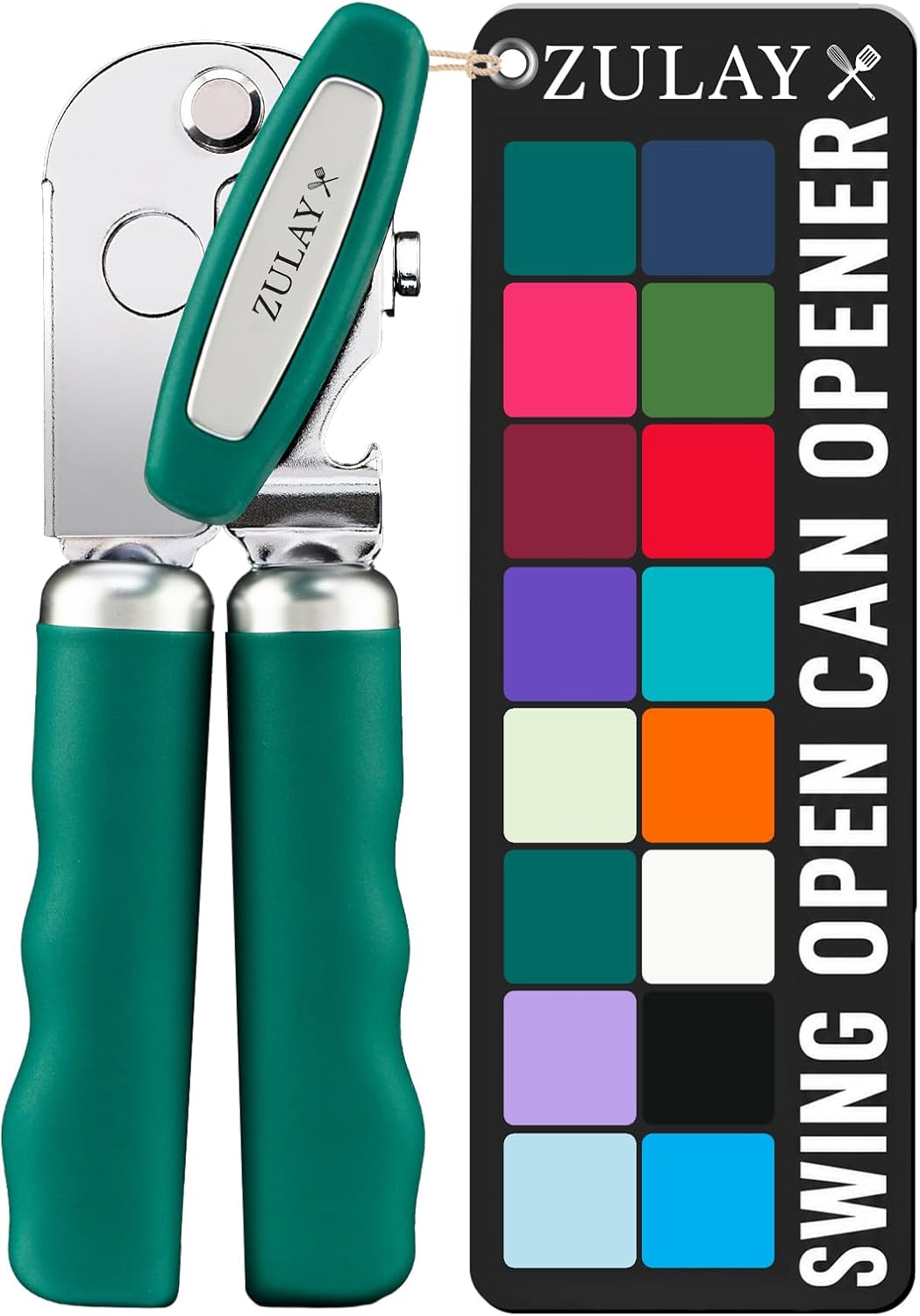 Manual Can Opener Heavy Duty Patented Stainless Steel, Black - Colors B
