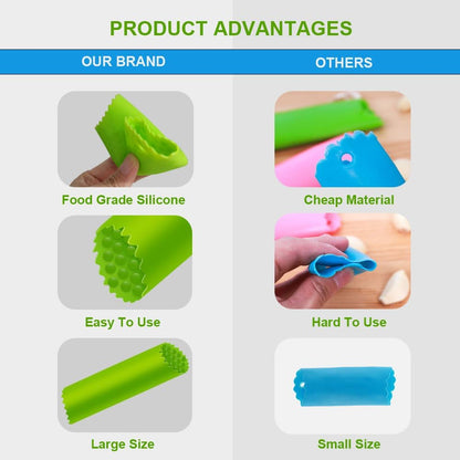 Garlic Peeler Tube Silicone Garlic Skin Remover Roller Garlic Tube Rollers Skin Remover Garlic Roller Peeling Tube Tool for Useful Kitchen Tools (3 Pcs)