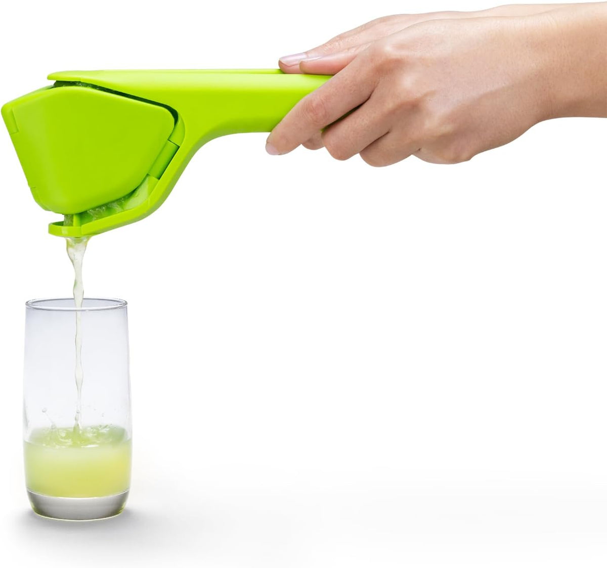 Fluicer Fold-Flat Citrus Juicer - Lemon Easy, manual fresh lemon juice squeezer with pip catcher, suits lemons and limes, compact storage, 10"