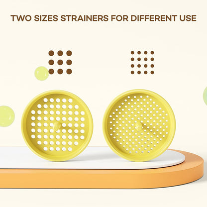 Wide Mouth Funnel for Kitchen Use for Filling Bottles with Bags | Food Grade Plastic, BPA Free, 5 Sizes Mouth, 2 Strainers, Rotating Screw Design, Easy to Clean, Dishwasher Safe