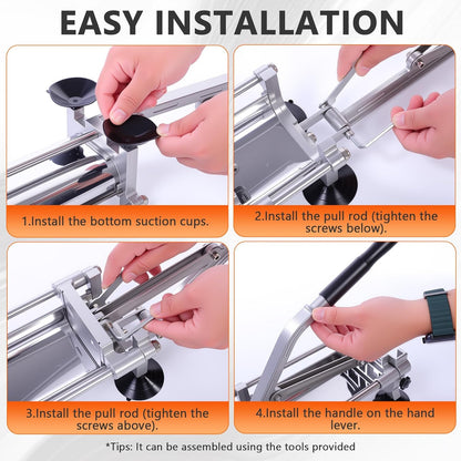 French Fry Cutter, Heavy Duty Potato Slice, Stainless Steel Blades with 1/2 Inch, 3/8 Inch and 1/4 Inch Blades for Whole Potatoes Carrots Cucumbers Carrot,Yam