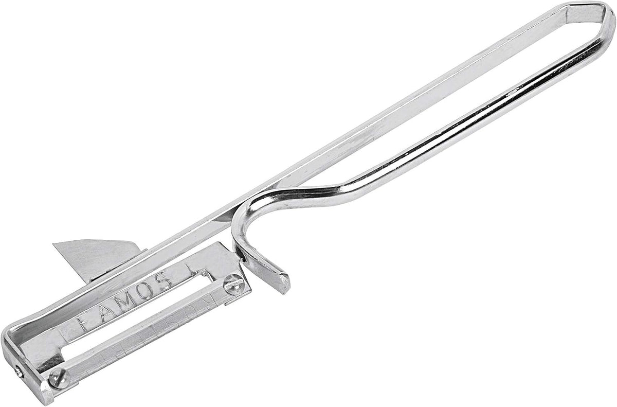 Swivel Vegetable & Fruit Peeler (Famos) with Stainless Steel Blade, Precision Swivel Kitchen Peeler with Integrated Potato Eye Remover, Potato Peeler, Apple, Lemon & Others