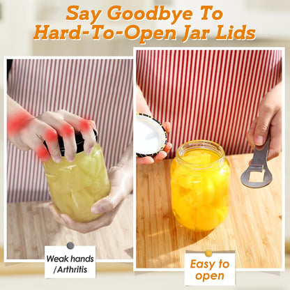 2 Pack Jar Opener, Stainless Steel Jar Lid Opener for Weak Hand and Seniors
