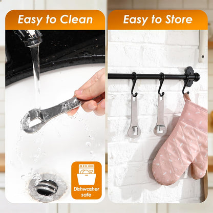 2 Pack Jar Opener, Stainless Steel Jar Lid Opener for Weak Hand and Seniors