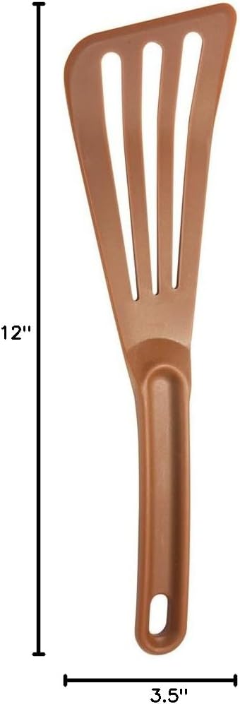 Hell's Tools Hi-Heat Slotted Spatula, 12 Inch x 3.5 Inch, Green