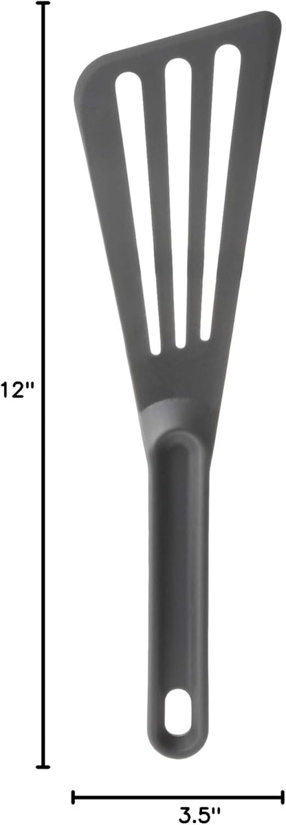 Hell's Tools Hi-Heat Slotted Spatula, 12 Inch x 3.5 Inch, Green