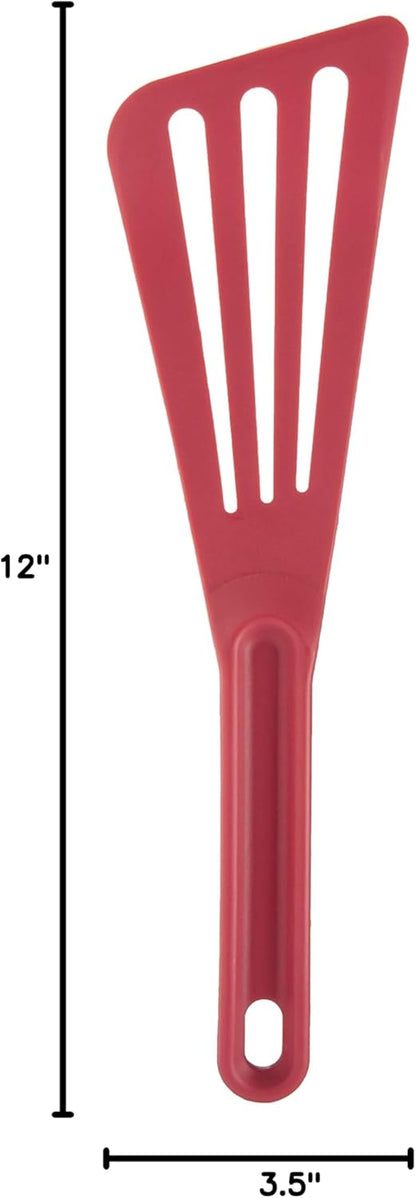 Hell's Tools Hi-Heat Slotted Spatula, 12 Inch x 3.5 Inch, Green