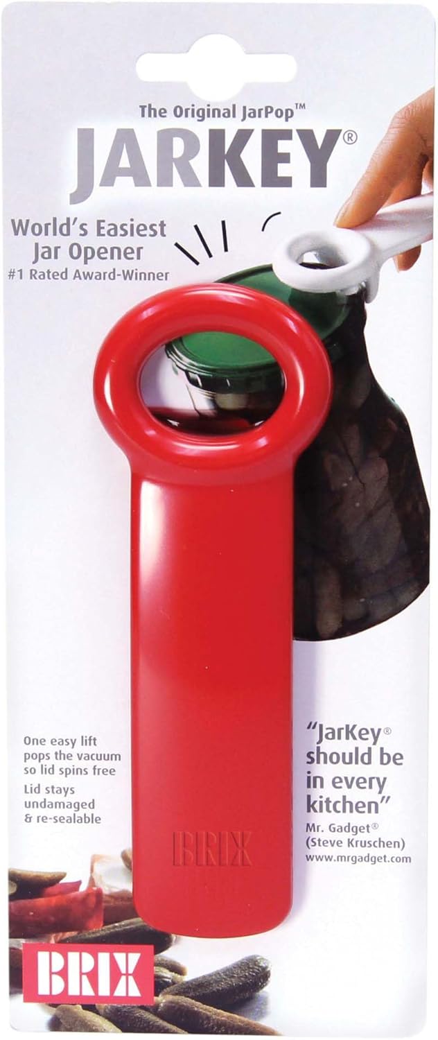 JarKey Original Easy Jar Key Opener, 2-Pack, Red