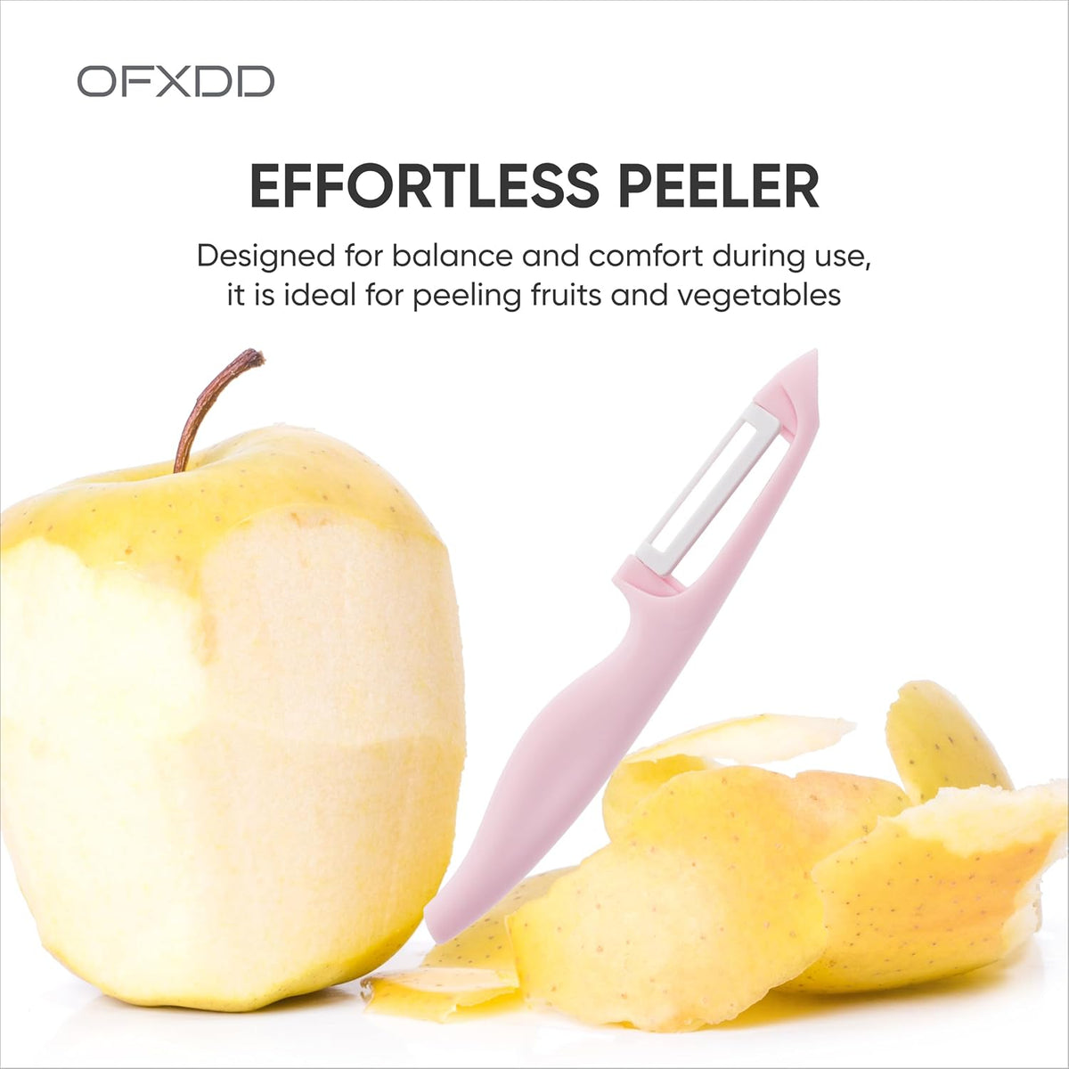 Plastic Handle Ceramic Blade Peeler Kitchen Utensil for Food Cooking - Potato Skin Peeler with Ceramic Blade - Swivel Apple Knife Peelers