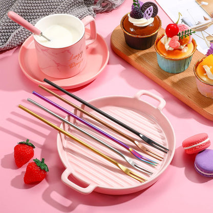 5 Pcs Pickle Forks for Olive Cocktail Jar, Long Handle,Multicolor