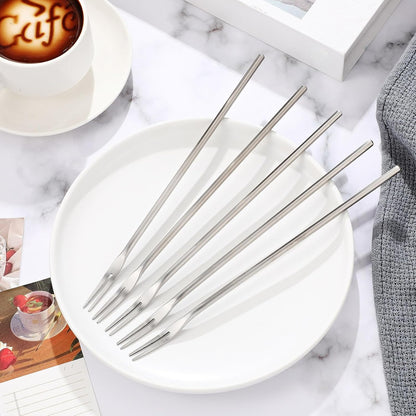5 Pcs Pickle Forks for Olive Cocktail Jar, Long Handle,Multicolor