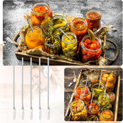 5 Pcs Pickle Forks for Olive Cocktail Jar, Long Handle,Multicolor