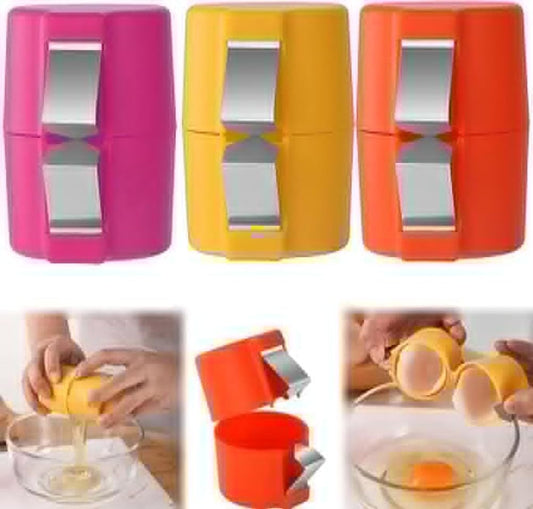 3 Pcs Egg Shell Opener, Egg Separator Egg Cracker Egg Peeler for Raw Eggs, Hard Boiled Egg Peeler Tool for Cutting Eggs,Quickly Cutting Off Eggs Breaker Kitchen Gadgets for Cooking Bakery (egg-a)