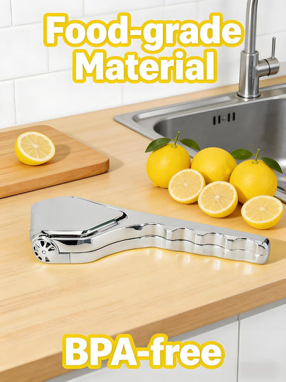 Lemon Squeezer, Stainless Steel Manual Citrus Squeezer, Silver