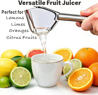 Lemon Squeezer, Stainless Steel Manual Citrus Squeezer, Silver