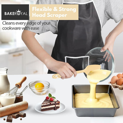 Silicone Spatula Set, 600°F Heat Resistant, 4 Piece BPA-Free Food Grade Silicone Kitchen Utensils Set for Baking, Cooking & Mixing, Non Stick Silicone Cooking Utensils Set - Aqua