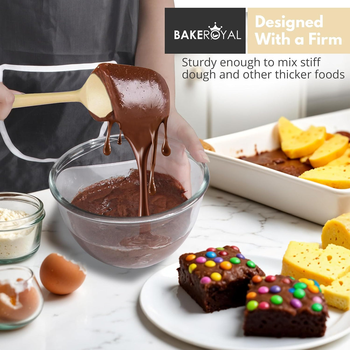 Silicone Spatula Set, 600°F Heat Resistant, 4 Piece BPA-Free Food Grade Silicone Kitchen Utensils Set for Baking, Cooking & Mixing, Non Stick Silicone Cooking Utensils Set - Aqua
